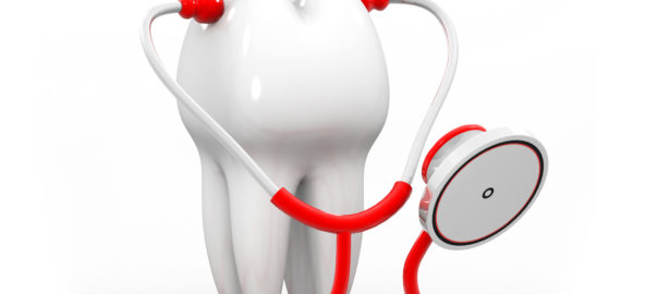 Graphic of tooth wearing stethoscope