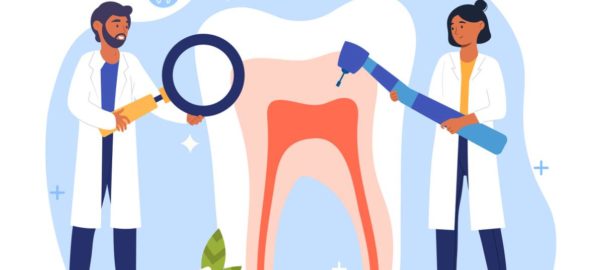 concept image of care for dental crowns